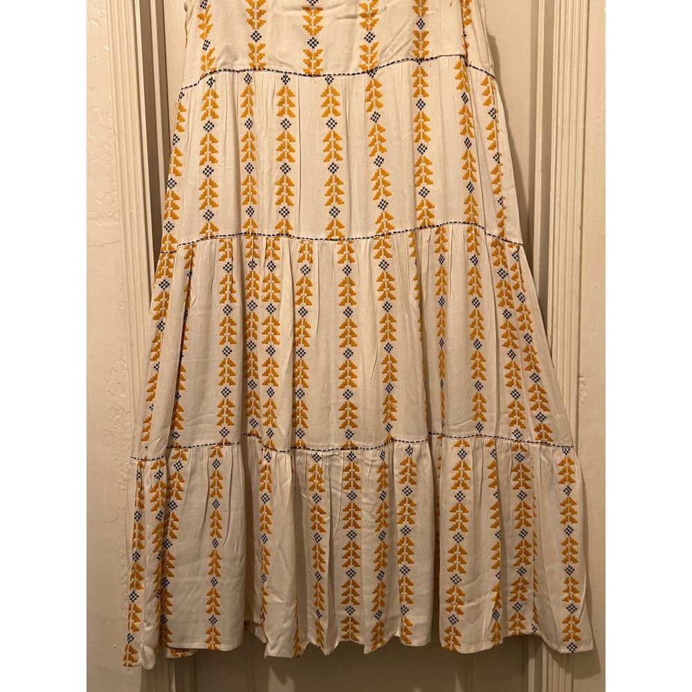 Versona Large Tank Dress Aztec Tassels Maxi Lined Tiered Career festival Comfort - Picture 8 of 16